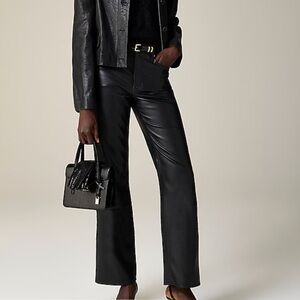J Crew Slim wide-leg pant in faux leather Womens Size 27‎ Black